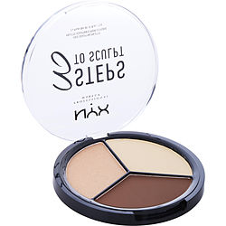 Nyx 3 Steps To Sculpt Face Sculpting Palette - Light -15.3g/0.54oz By Nyx