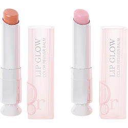 Christian Dior Dior Addict Lip Glow Color Reviving Lip Balm Duo - # 001 Pink / 004 Coral --2x3.2g/0.11oz By Christian Dior