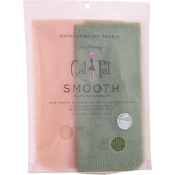 Spa Accessories Spa Sister Twin Exfoliating Spa Towels (green & Orange) By Spa Accessories